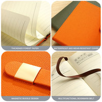 Logo personnalisable coffret cadeau de luxe A5 en cuir véritable avec couverture rigide et stylo