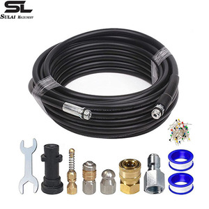 Tuyau de nettoyeur haute pression Sulai Machinery 6 mm en PVC robuste avec kit de buses pour le détartrage et le décapage - Product Image 1