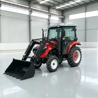 Tractor Agrícola de Servicio Pesado de 80HP, 90HP, 100HP, Tractor 4x4 con Cargador Frontal, Precio de Fábrica