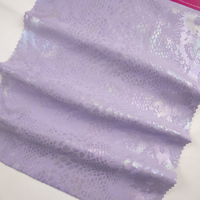 Tissu en poly spandex à imprimé sublimation et métallique, avec un design personnalisé en peau de serpent, couleurs dégradées, brillant, pour le sport