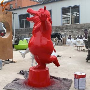 รูปปั้นแรดไฟเบอร์กลาสขนาดเท่าชีวิตจริงรูปปั้นแรดทำจากเรซินน่ารักทำเองได้ - Product Image 4