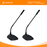 Système de microphone de table de conférence AIMICIOT VDS45M avec micro col de cygne flexible et station de base pour la capture audio des discours et réunions 1