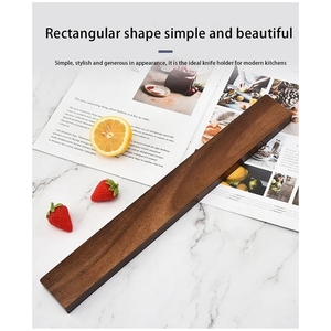 Porte-couteaux magnétique en bois de 18 pouces, support <span class=keywords><strong>mural</strong></span> en bloc de bois, porte-couteaux magnétique, outil de cuisine pour couteaux en métal - Product Image 2
