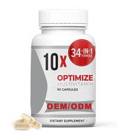Extrait de plante optimisé 10X Supplément alimentaire multivitaminé 90 capsules Supplément à base de plantes emballé sous vide
