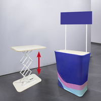 Comptoir d'exposition portable pliable en gros pour la publicité et la promotion d'événements, tables de comptoir de magasin