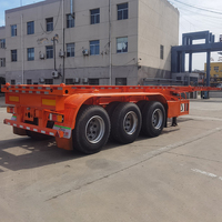 Nouvelle semi-remorque squelette porte-conteneurs 3 essieux 40 pieds 40 tonnes 50 tonnes pour transport maritime et portuaire - Prix