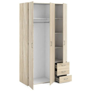 Vente en gros Espace penderie 3 portes 3 tiroirs pour chambre à coucher Chêne clair Largeur: 116 Hauteur: 200.4 <span class=keywords><strong>Profondeur</strong></span>: <span class=keywords><strong>50</strong></span> - Product Image 6