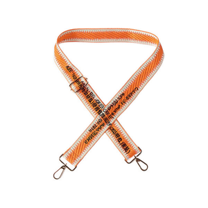 Sangle en toile de 4 cm orange pour sac avec crochets métalliques - Product Image 1