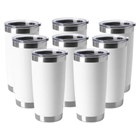 Vaso Térmico Portátil de Acero Inoxidable con Recubrimiento en Polvo de 20 oz, con Tapa Magnética Deslizante, Doble Pared Aislada al Vacío, para Café, para Automóvil, de 6 a 12 oz
