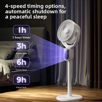 Ventilateur de sol de bureau pour la maison, refroidissement par air, télécommande, oscillation rétractable, silencieux, alimenté par USB, moteur sans balais