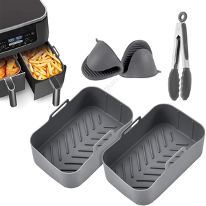 Al por mayor: Revestimiento de silicona rectangular reutilizable apto para alimentos para freidora de aire, cesta y bandeja de horno, para modelos Dual - Product Image 1