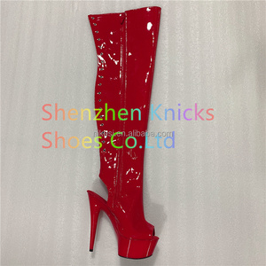 Stivali Cosplay per l'inverno 15cm di altezza sopra il <span class=keywords><strong>ginocchio</strong></span> sottile bocca a coda di capelli club Pole dance scarpe comode stivali alti <span class=keywords><strong>al</strong></span> <span class=keywords><strong>ginocchio</strong></span> - Product Image 6
