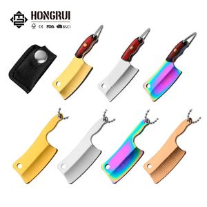 Custom Mini Kitchen Knife Pendant Necklace with Portable <b>Small</b> Blade OEM Supported Wood Handle and Steel Blade for DIY - Product Image 1