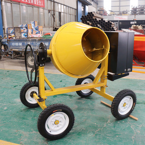Petite <span class=keywords><strong>bétonnière</strong></span> facile à déplacer avec des roues, options diesel/essence/électrique disponibles pour les chantiers de construction - Product Image 2