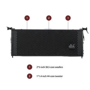 DBK LS2205 Concert Dual <strong>5</strong>-Inch <strong>Line</strong> <strong>Array</strong> PA Speakers Full Neodymium Magnet Horn Professional Portable 400W Peak - Product Image 3