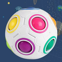 Balle Magique Arc-en-ciel Créative pour l'Entraînement de la Mémoire et la Réduction du Stress – Jouet Éducatif en Plastique Coloré pour l'Entraînement de la Pensée 12/8/20