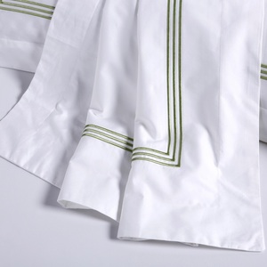 Tùy Chỉnh In Biểu Tượng Sang Trọng 5 Sao Khách Sạn 4 Mảnh 100% Bông Thêu Thiết Kế Duvet Bìa Bông Bộ Đồ Giường Đặt - Product Image 5