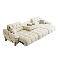 Großhandel Neues Modernes Gerades Stoffsofa Minimalistisches Cremeweißes Sofa-Set für Wohnzimmer