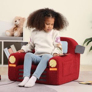 Giving Tree <b>Kids</b> Folding <b>Sofa</b> Chair Red Car Shape Washable For Children Age 3 And Above - Product Image 4