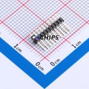 MTP315-1110S2 Pin Header Through hole Component (THT),P=1.27mm Connector 1x10P 1.27mm Single Row 10P - Product Image 1