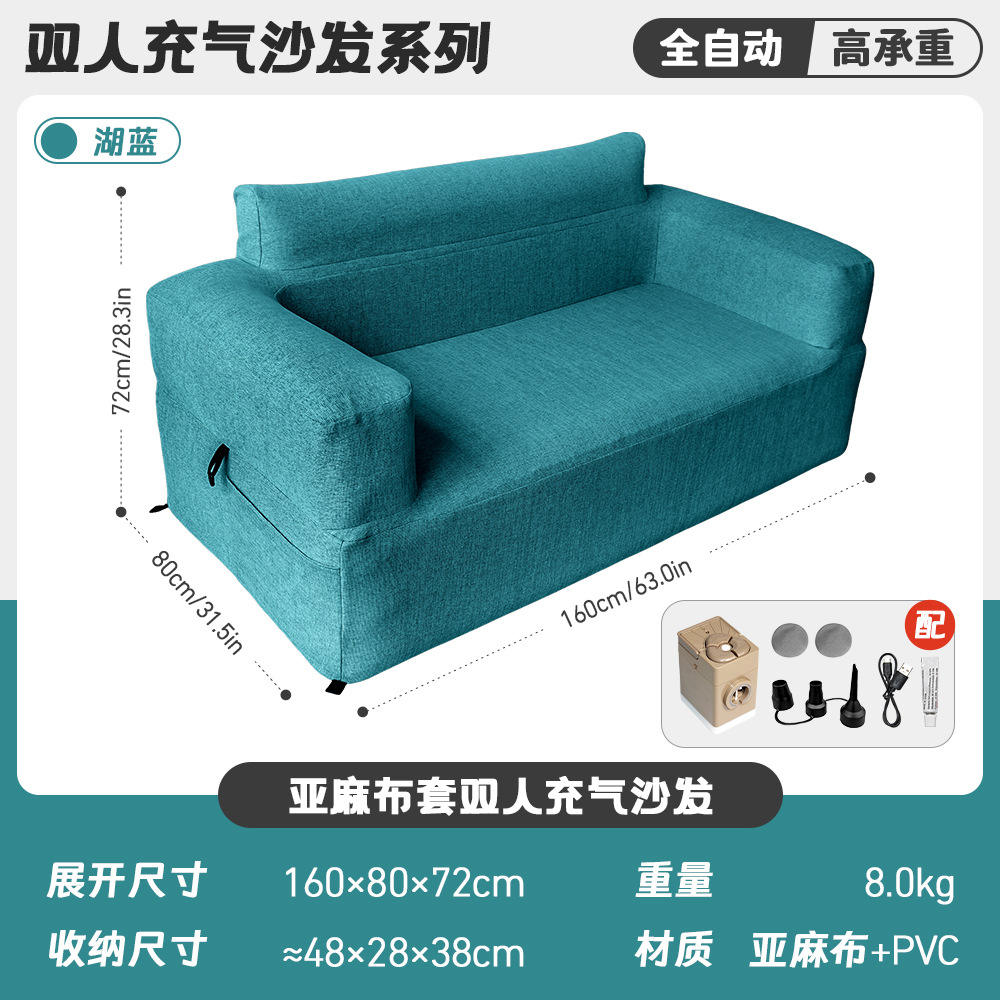 Azul pavo real - Lino