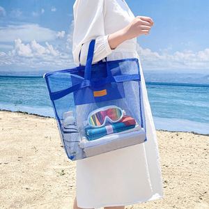 Travel Beach Swimsuit <b>Sunscreen</b> Storage Bag Swimming Storage Tote Bag Summer Mesh Bags - Product Image 6