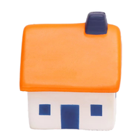 2025 vente en gros promotionnel personnalisé maison en forme de jouets PU Cottage balle anti-stress
