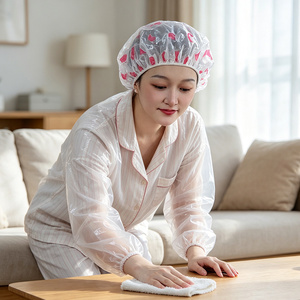 Gorro <span class=keywords><strong>de</strong></span> Ducha <span class=keywords><strong>de</strong></span> PVC Personalizado, Reutilizable, Impermeable, Elástico, para Mujeres, para Ducha, Spa, <span class=keywords><strong>Baño</strong></span>, Salón, Hotel - Product Image 2