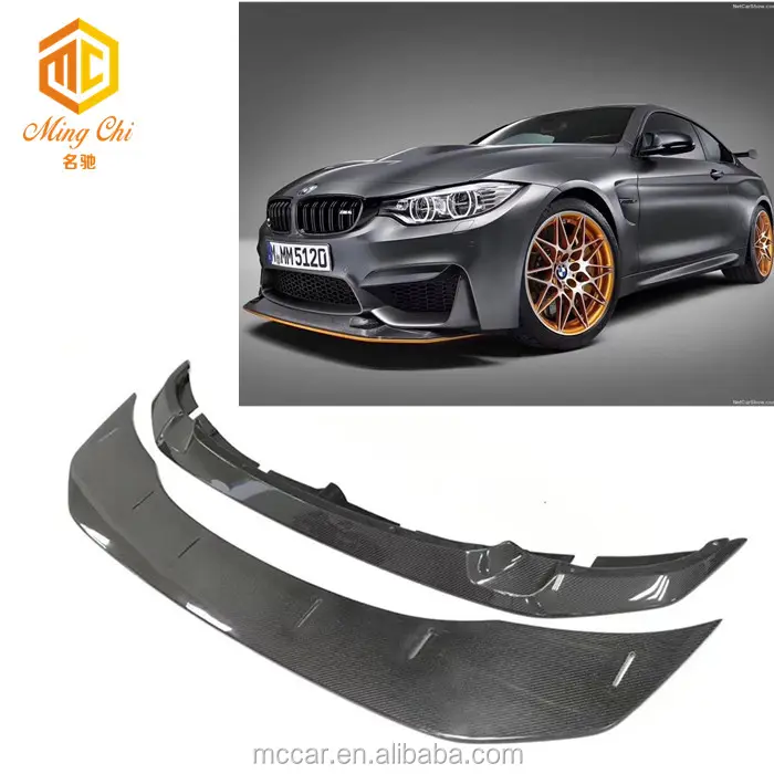 F82 m4 f83 gts divisor frontal, de fibra de carbono para bmw f80 m3 gts lábio frontal