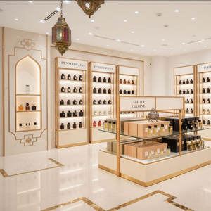 Conception moderne de magasin de parfums de luxe avec vitrine d'exposition à éclairage LED et solutions de comptoirs de magasin - Product Image 4