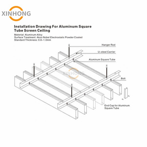 Sản phẩm bán buôn hình chữ U dải nhôm vách ngăn trần trong nhà Bảng điều chỉnh - Product Image 3