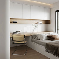 Hochwertige Melamin-Luxus-Schlafzimmermöbel mit verstellbaren Schränken und Schreibtisch-Design für Zuhause, Apartment und Hotel
