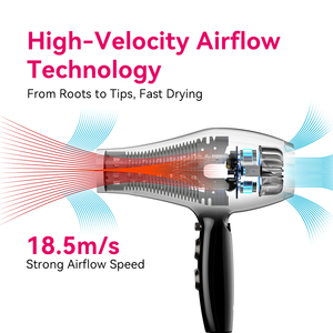 Sèche-cheveux FirePhoenix 8101X avec moteur BLDC, débit d'air de 18,5 m/s, 23 000 tr/min, ionique professionnel pour un séchage rapide - Product Image 4