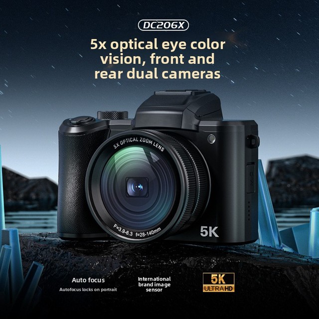Cross-border Exclusive High-definition Digital Optical Zoom Camera Front-and-rear Dual Lenses; Entry-level Mirrorless Camera
