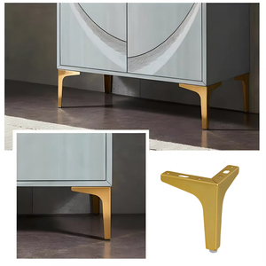 Oro durevole triangolo costante angolo in metallo acciaio tavolo da cucina divano gambe armadio gambe 17CM - Product Image 2