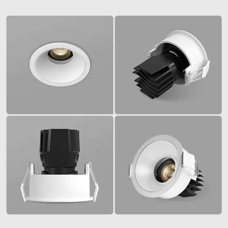 XRZLux ETL lampu sorot langit-langit LED COB Downlight 10W tanam Aluminium LED bulat lampu sorot tersembunyi untuk pencahayaan Rumah & Hotel