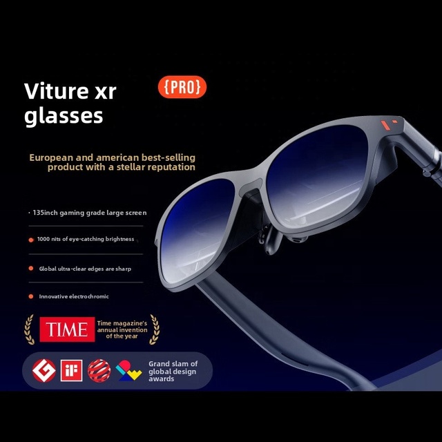 VITURE Pro Flagship XR/AR Glasses 1000nits Eye-Opening Brightness Supports 120Hz High Refresh Rate 135-inch Virtual Screen