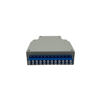 Boîtier de terminaison fibre optique 12 ports sur rail DIN LC UPC/APC FTTH, boîtier de distribution fibre optique à montage DIN pour armoire