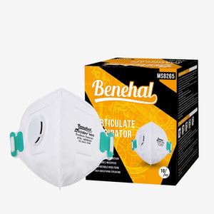 निष ने एन 95 मास्क पार्टिकुलेट रेस्पिरेटर्स, 10 एन 95 फेस मास्क का पैक, व्यक्तिगत रूप से लिपटे, वाल्व के साथ सार्वभौमिक फिट - Product Image 4