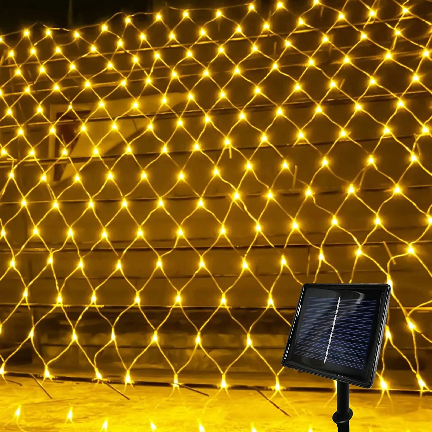 Holiday Decoration Led Mesh Net Light Solar Power Operated Fairy Light For Garden Outdoor Decor