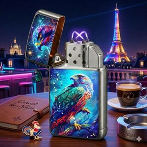 Falcon X Rechargeable 950mAh Type-C <b>Windproof</b> Flameless Plasma Ignition Electric <b>Lighter</b> for Outdoor and Cigarette Use - Product Image 5
