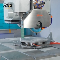 Machine de découpe de pierre automatique à cinq axes RBB HQ-3220DST pour granit et marbre, puissance 29KW, garantie 2 ans, commande de table par moteur haute performance