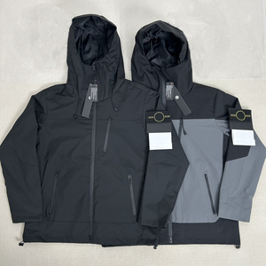 Chaqueta Cortavientos con Capucha de Color Sólido para Hombre, Transpirable, para Senderismo - Product Image 6