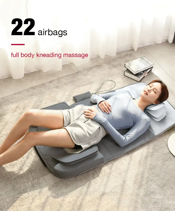 2023 electric Premium 3d Stereoscopic Airbag air Pressure Stretching Full Body Shiatsu Massage air Mattress mats With Heat