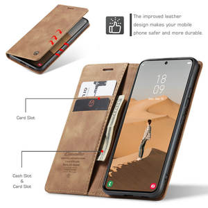 CaseMe <span class=keywords><strong>Pochette</strong></span> d'argent de luxe pour Samsung S22 Étui portefeuille à rabat en cuir magnétique puissant pour Samsung Galaxy S23 <span class=keywords><strong>FE</strong></span> S22 <span class=keywords><strong>S21</strong></span> Ultra - Product Image 2