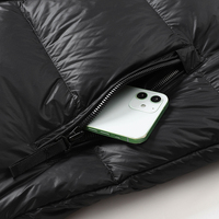 Nouvelle veste matelassée unisexe noire et or avec logo personnalisé, 90 % duvet, chaude, décontractée, coupe-vent, pour l'hiver, style streetwear, usage quotidien, vente en gros