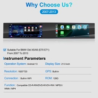 Navihua Nouveauté Autoradio Android à double écran Navigation GPS Multimédia Carplay pour BMW X5 E70 X6 E71 2007-2013 CCC CIC