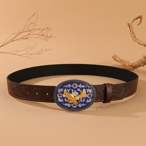 <span class=keywords><strong>Ceinture</strong></span> à boucle thème cheval occidental en alliage lisse, élégante et polyvalente pour le quotidien - Product Image 4
