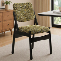 Chaise de salle à manger moderne et élégante en bois massif, design de créateur, pour la maison, la cuisine, le restaurant, assise confortable