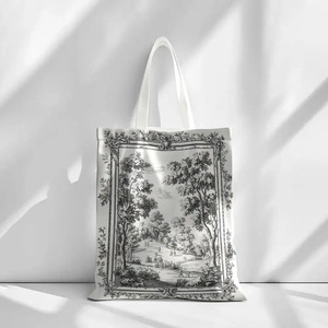 Sac fourre-tout élégant en <span class=keywords><strong>toile</strong></span> <span class=keywords><strong>de</strong></span> <span class=keywords><strong>Jouy</strong></span> avec impression double face, design spacieux et durable pour le travail, l'école, les voyages, la randonnée, le camping, 1 pièce - Product Image 5